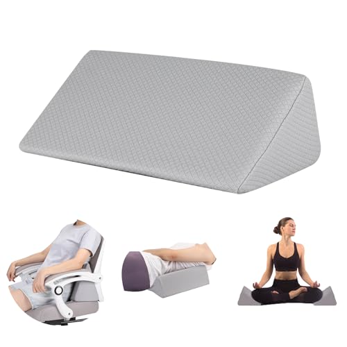 Zantle Small Wedge Pillow Small Wedge Pillow for Sleeping Foam Wedge for Yoga Laptop Memory Foam Positioning Foam Pillow for Chair Provide Support and Relieve FatigueGrey177 - Image 1