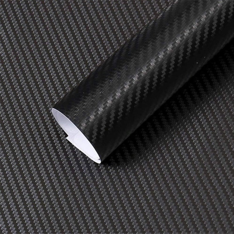 ERATO Black 3D Carbon Fiber Vinyl Wrap Roll, Super Matte Car Wrap Film Featuring Bubble Free Air Release Technology, Car Moto DIY Interior Exterior (Carbon 3D Vinyl, 24in x 10ft, Carbon 3D Vinyl) - Image 1