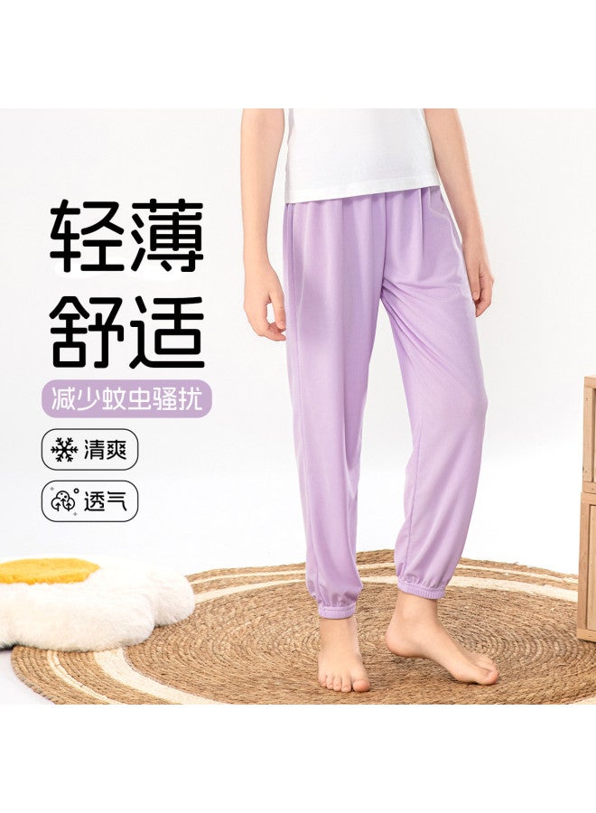 Fenton Girls' Summer Pants Lightweight 2025 Mosquito-proof Thin Breezy Casual Home Pants For Girls - Image 4