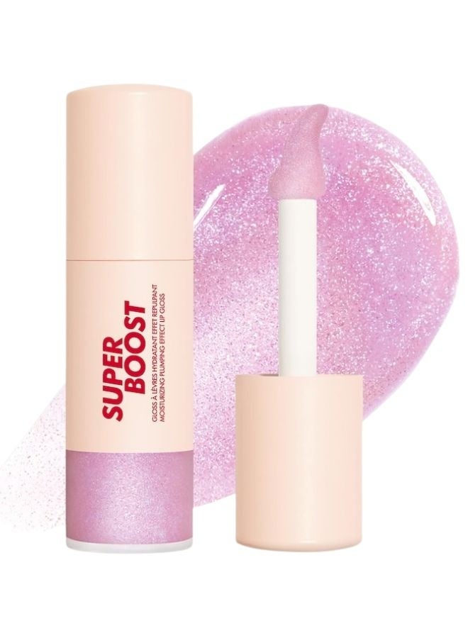 MAKE UP FOR EVER Super Boost Moisturizing & Plumping Lip Gloss 9ml – Shade 03 Festival Lilac – Holographic Violet & Blue Shimmer - Image 1