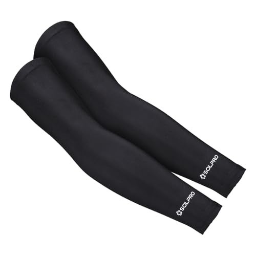 Solpro Flexi Arm Sleeves | Breathable, Sweat Wicking Arm Protection |UV-Protective Sleeves for Riding & Sports (Black) - Image 1