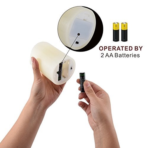 RY King Large Flameless Candle Set of 9 (D 3" x H 3", 3", 4", 4", 5", 5", 6", 7", 8") Battery Operated LED Pillar Real Wax Candles with Remote Control Timer - Image 5