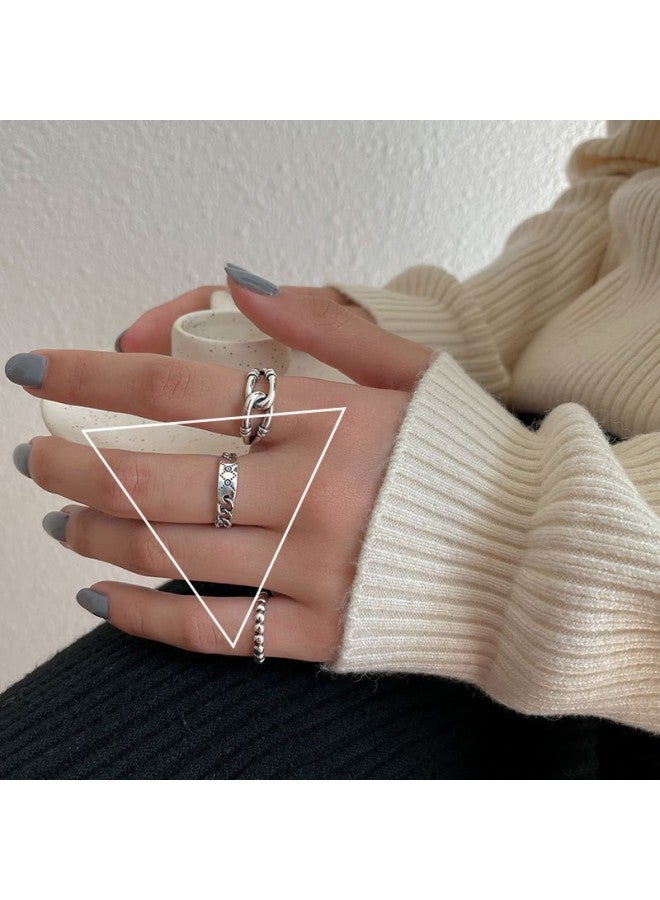 South Korea S925 Sterling Silver Retro Niche Design Ring For Women