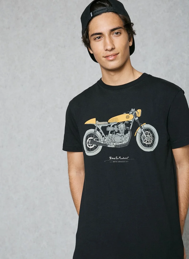 Deus Ex Machina Bald Terrier V-Twin T-Shirt