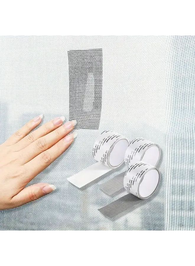 Mixed 9 Piece Set Self Adhesive Invisible Window Screen Netting Anti Mosquito Breathable - Image 2