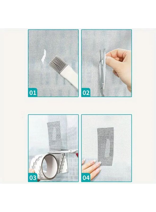 Mixed 9 Piece Set Self Adhesive Invisible Window Screen Netting Anti Mosquito Breathable - Image 5