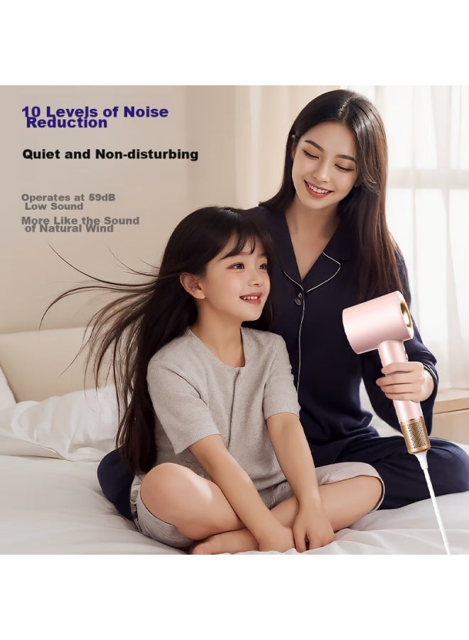 Vtt High-speed Hair Dryer For Home Use, Powerful Negative Ion Smart Electric Hair Dryer, Strong Airflow, Quick-drying, Hair Protection, Low Noise, Portable Hair Dryer For Student Dormitory, Suitable For Boyfriends And Girlfriends - Image 3