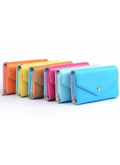 Rubik Women PU Leather Zipper Wallet Multi-layer Coin Purse (Pink)  - Image 3