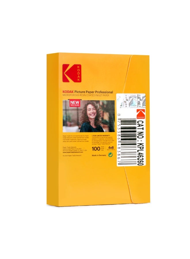 Kodak Inkjet Picture Paper professional, 260 GSM, 100 Sheets, Size 4x6, Lustre - Image 3