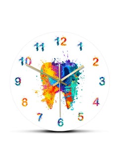 The Geeky Days Watercolour Tooth Painting Print Wall Clock Medical Dental Clinic Wall Art Non Ticking Wall Watch Orthodontist Dentist Gift Idea