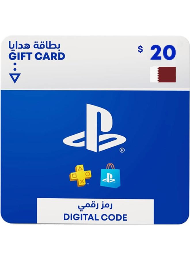 بطاقة هدايا رقمية من متجر بلاي ستيشن - قطر 20 USD