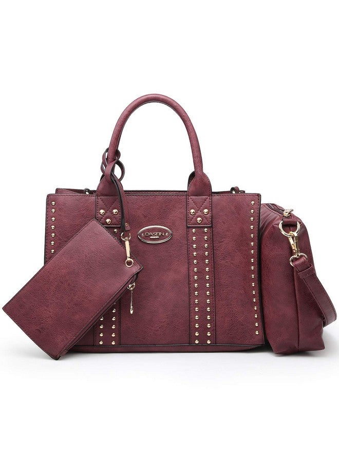 DASEIN Purses Handbags For Women Tote Bags Wallet Set Top Handle Satchel Shoulder Bags Hobo Bag 3Pcs - Image 1