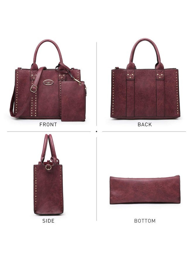 DASEIN Purses Handbags For Women Tote Bags Wallet Set Top Handle Satchel Shoulder Bags Hobo Bag 3Pcs - Image 3