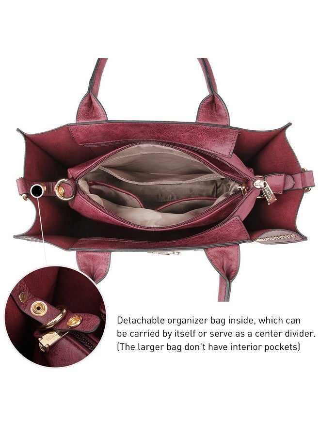 DASEIN Purses Handbags For Women Tote Bags Wallet Set Top Handle Satchel Shoulder Bags Hobo Bag 3Pcs - Image 5