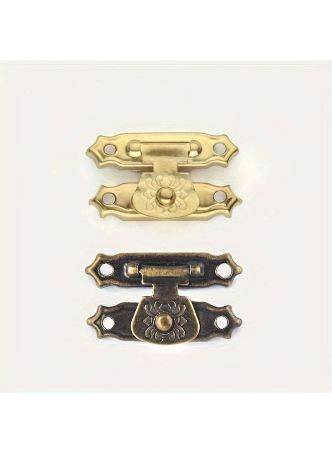 Golden Floral Metal Hasp Latch Locks Vintage Decorative Clasps for Small Wooden Gift Boxes - Image 2