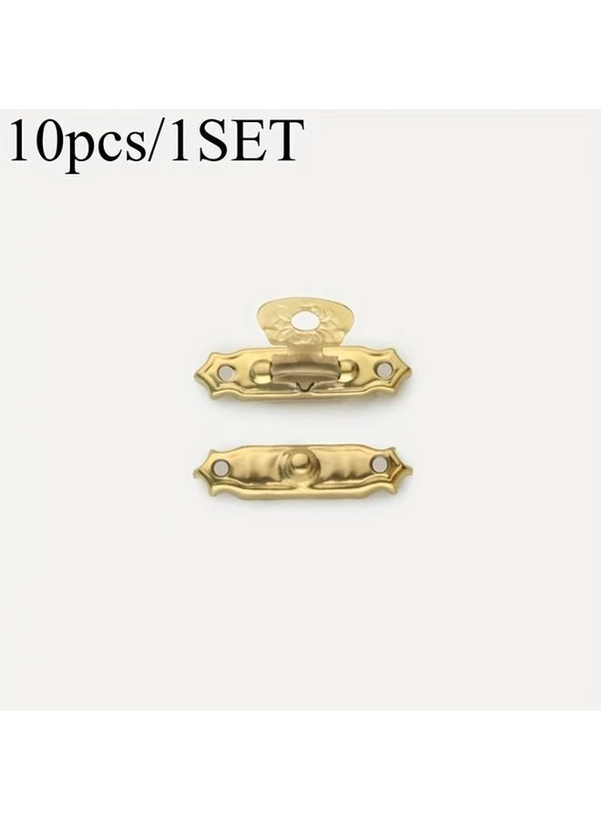 Golden Floral Metal Hasp Latch Locks Vintage Decorative Clasps for Small Wooden Gift Boxes - Image 1