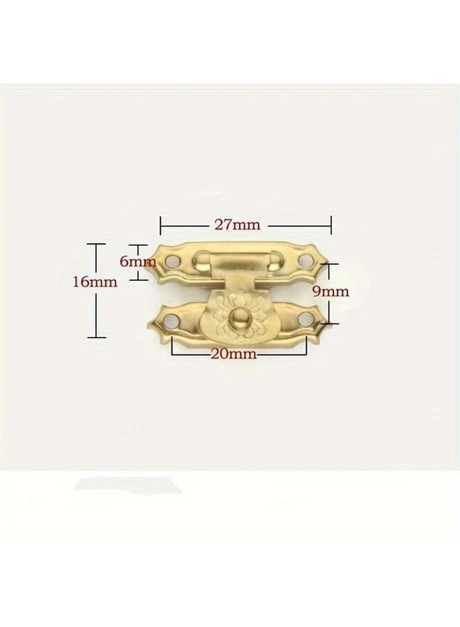 Golden Floral Metal Hasp Latch Locks Vintage Decorative Clasps for Small Wooden Gift Boxes - Image 4