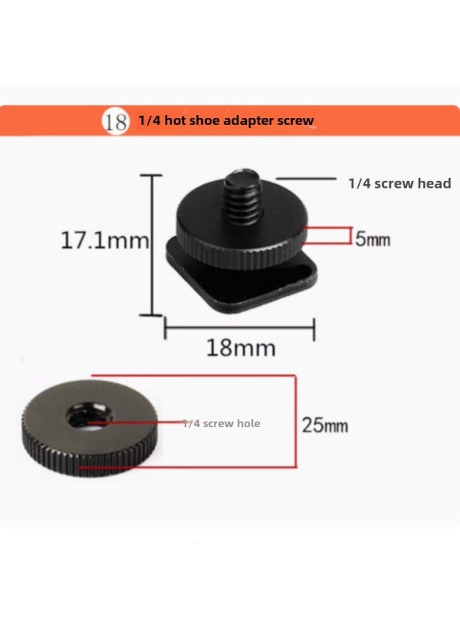 Generic PTZ Base Conversion Screw 1/4 Interchange 3/8 Tripod Foot Nail Camera Quick Mount Plate Screw Lamp Frame Conversion-Body Color:1/4 Single Layer Screws  - Image 1
