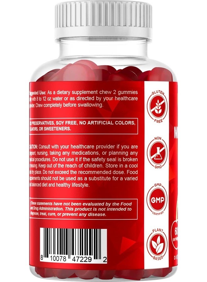 Vitamatic 2 Packs Extra Strength Vitamin B12 5000 mcg (Methyl B12) Gummies - 120 Count - Energy Metabolism Support and Nervous System Health Support, Natural Cherry Flavored - Image 5