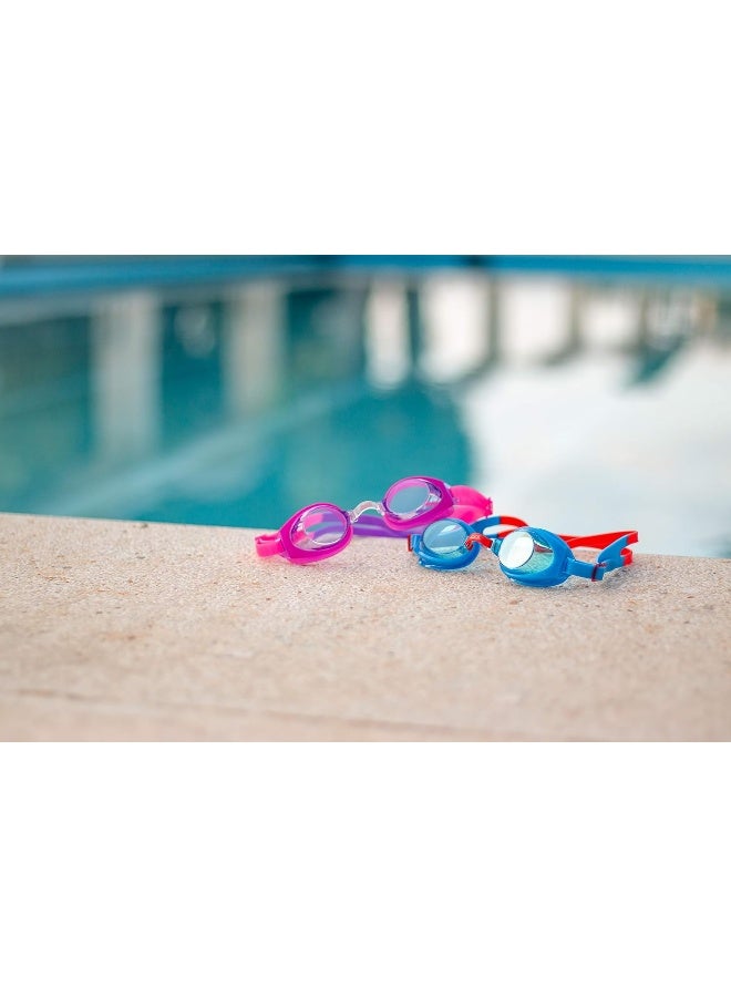 ZOGGS Zoggs Kids' Ripper Junior Swimming Goggles Anti-fog And UV Protection, Blue, Red, Tint, 6-14 Years - Image 3