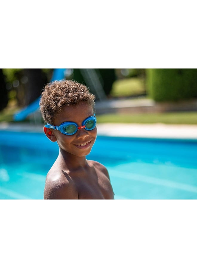 ZOGGS Zoggs Kids' Ripper Junior Swimming Goggles Anti-fog And UV Protection, Blue, Red, Tint, 6-14 Years - Image 2