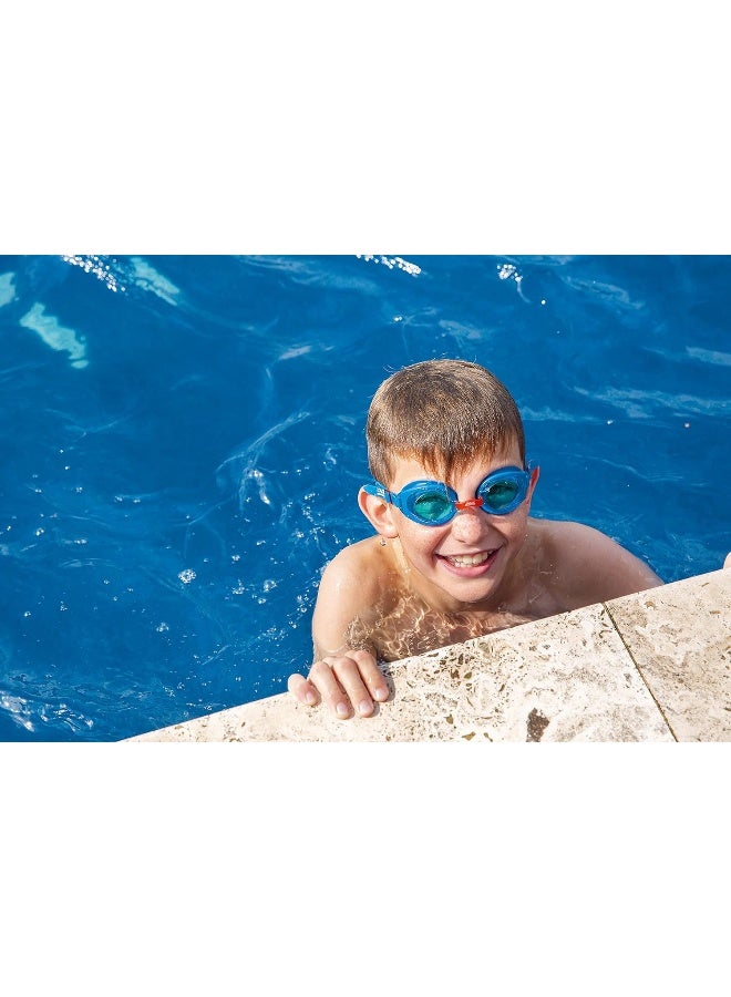 ZOGGS Zoggs Kids' Ripper Junior Swimming Goggles Anti-fog And UV Protection, Blue, Red, Tint, 6-14 Years - Image 4