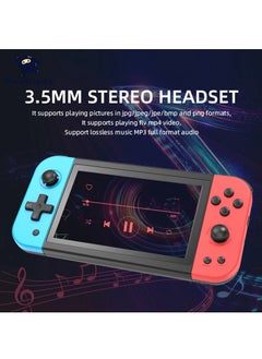 Powkiddy X51 Handheld Game Console Retro Video Game Console Built-in 5700 Games, 5-inch Linux Open Source Game Console Portable Gaming Console for Gameboy 64G (Reddish-blue)  - Image 4