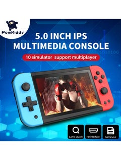 Powkiddy X51 Handheld Game Console Retro Video Game Console Built-in 5700 Games, 5-inch Linux Open Source Game Console Portable Gaming Console for Gameboy 64G (Reddish-blue)  - Image 3