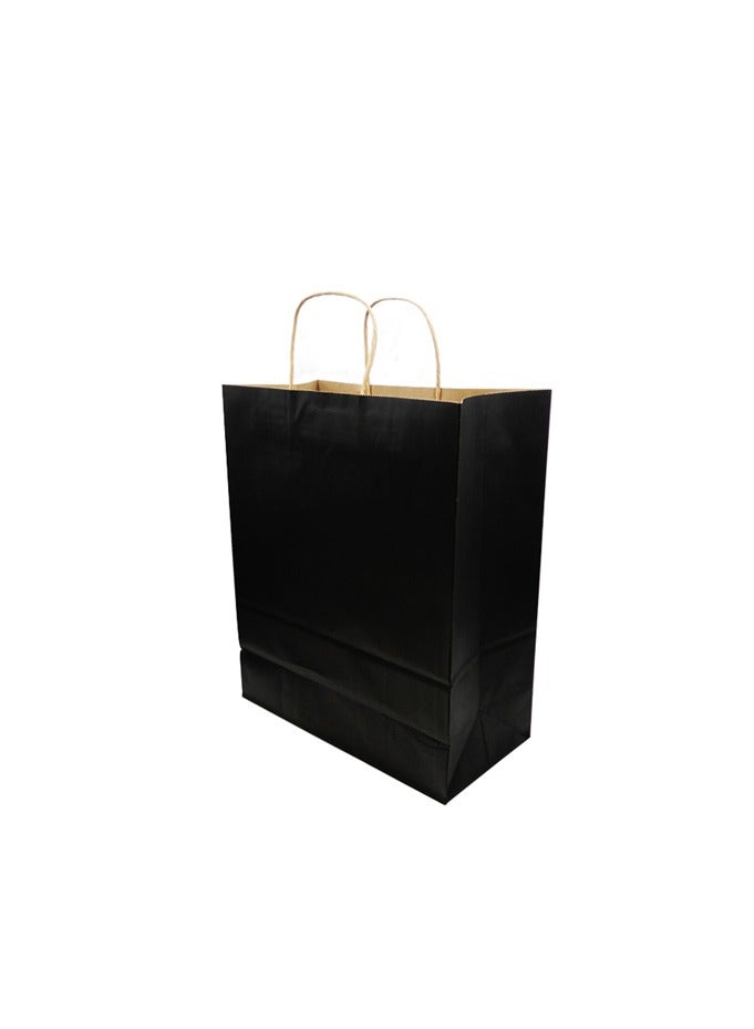 PARTY FUN Paper Gift Bag 10Pcs Pkt 12x6x15Cm Black Color  - Image 1