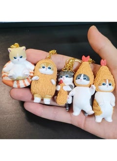 Generic Tide Play Blind Box Tempura Fried Shrimp Cat Fusandi Cat Hanging Gashapon Doll Grab Machine Box Egg-Color:5 Tianpu Luo Fried Shrimp Cat Keychain Color Box  - Image 1