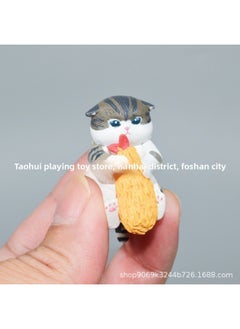 Generic Tide Play Blind Box Tempura Fried Shrimp Cat Fusandi Cat Hanging Gashapon Doll Grab Machine Box Egg-Color:5 Tianpu Luo Fried Shrimp Cat Keychain Color Box  - Image 4