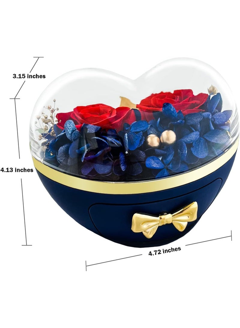 Preserved Real Red Rose in Heart Glass Display Case - Eternal Rose Gift Box for Women, Wife, Girlfriend, Mom - Valentine's, Anniversary, Birthday Keepsake - Image 3