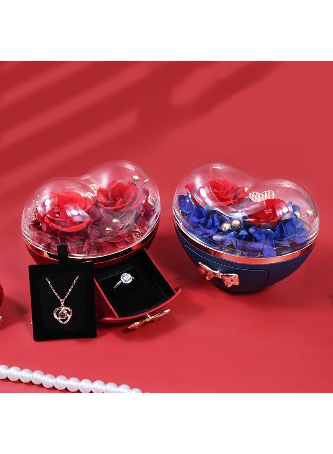 Preserved Real Red Rose in Heart Glass Display Case - Eternal Rose Gift Box for Women, Wife, Girlfriend, Mom - Valentine's, Anniversary, Birthday Keepsake - Image 5