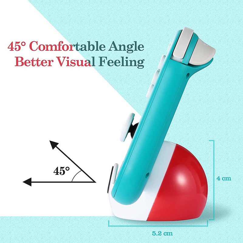 قاعدة شحن متعددة الوظائف 2.04 بوصة × 2.04 بوصة × 1.57 بوصة - تصميم كروي لطيف - زاوية ارتداء مريحة بزاوية 45 درجة وقاعدة شحن لجهاز Switch قاعدة شحن لجهاز Switch أو Switch Lite للالعاب على سطح المكتب والسفر - Image 2