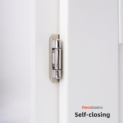 Decobasics 50 Pack 1/2" Overlay Brushed Nickel Cabinet Hinges for Cabinet Doors (25 Pairs) – Self-Closing Semi-Wrap Face Frame Hinges for Cupboard & Kitchen Doors w/Screws & Quiet Bumpers - Image 4