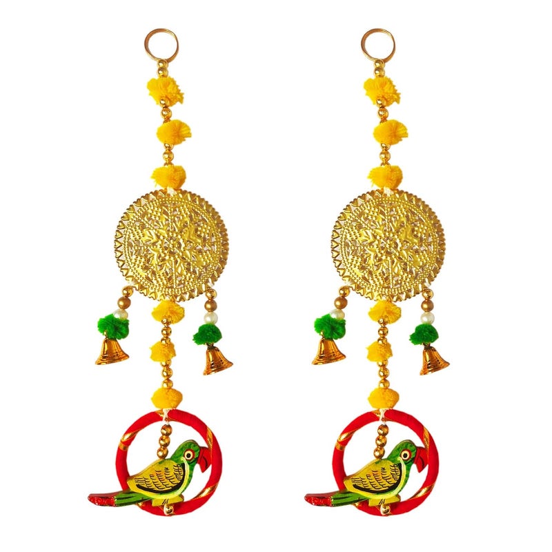 Generic Buyent Parrot bandarwal for Home Door Diwali toran for Door Latest Fancy for Diwali Multicolour Traditional Door Bandarwal toran for Diwali Home Decor Door Office Mandir Decoration 1  - Image 2