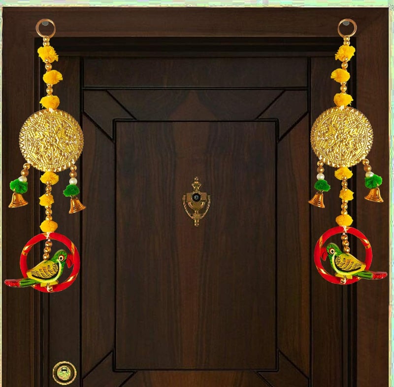 Generic Buyent Parrot bandarwal for Home Door Diwali toran for Door Latest Fancy for Diwali Multicolour Traditional Door Bandarwal toran for Diwali Home Decor Door Office Mandir Decoration 1  - Image 1