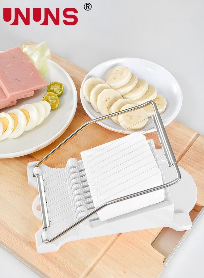 UNUNS Egg Slicer,Luncheon Meat Slicer,Cuts 11 Slices,Stainless Steel Wires,Boiled Egg Fruit Soft Cheese Slicer Cutter - Image 2
