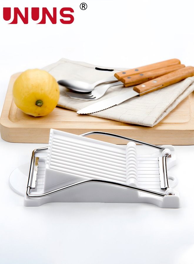 UNUNS Egg Slicer,Luncheon Meat Slicer,Cuts 11 Slices,Stainless Steel Wires,Boiled Egg Fruit Soft Cheese Slicer Cutter - Image 3