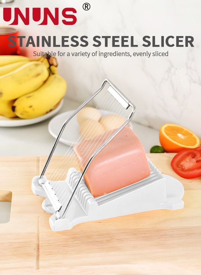 UNUNS Egg Slicer,Luncheon Meat Slicer,Cuts 11 Slices,Stainless Steel Wires,Boiled Egg Fruit Soft Cheese Slicer Cutter - Image 4