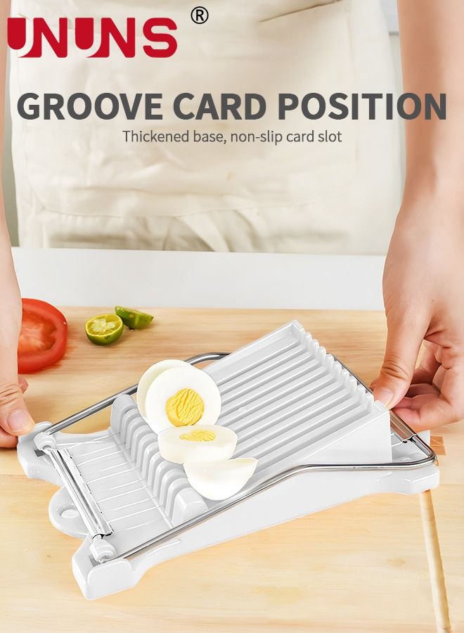 UNUNS Egg Slicer,Luncheon Meat Slicer,Cuts 11 Slices,Stainless Steel Wires,Boiled Egg Fruit Soft Cheese Slicer Cutter - Image 5