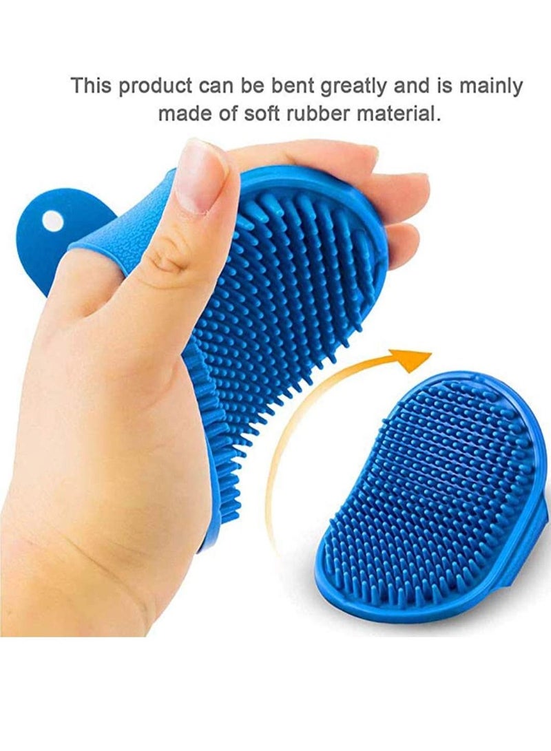 Y&D Pet Bath Massage Brush Grooming Tool for Shampooing and Massaging Dogs Cats with Short or Long Hair - Soft Rubber Bristles Gently Removes Loose  - Image 3