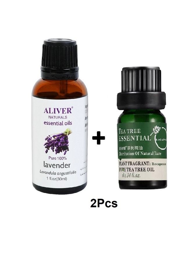 ALIVER Lavender essential oil 30ml + tea tree extract oil to get rid of facial spots 10ml - Image 1