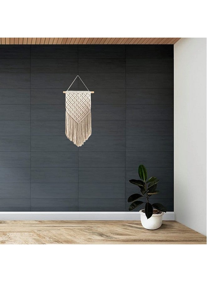 ecofynd Cotton Boho Bohemian Nordic Woven Wall Hanging Tapestry Hippie Beautiful Geometric Art (W006, Beige, Medium, Abstract) - Image 4