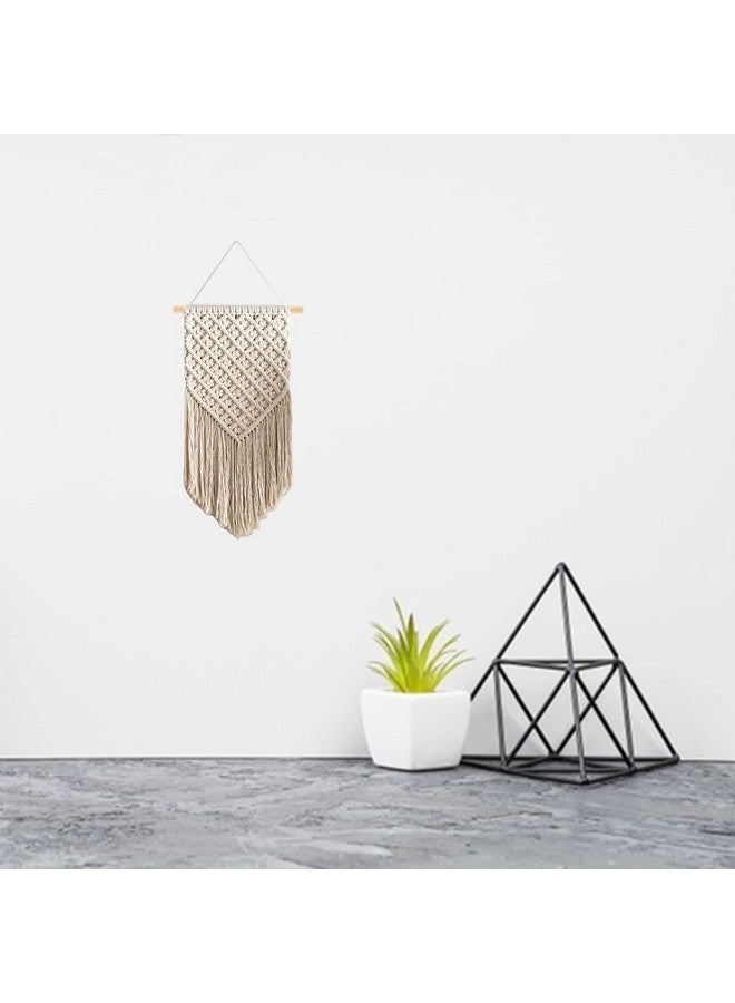 ecofynd Cotton Boho Bohemian Nordic Woven Wall Hanging Tapestry Hippie Beautiful Geometric Art (W006, Beige, Medium, Abstract) - Image 3