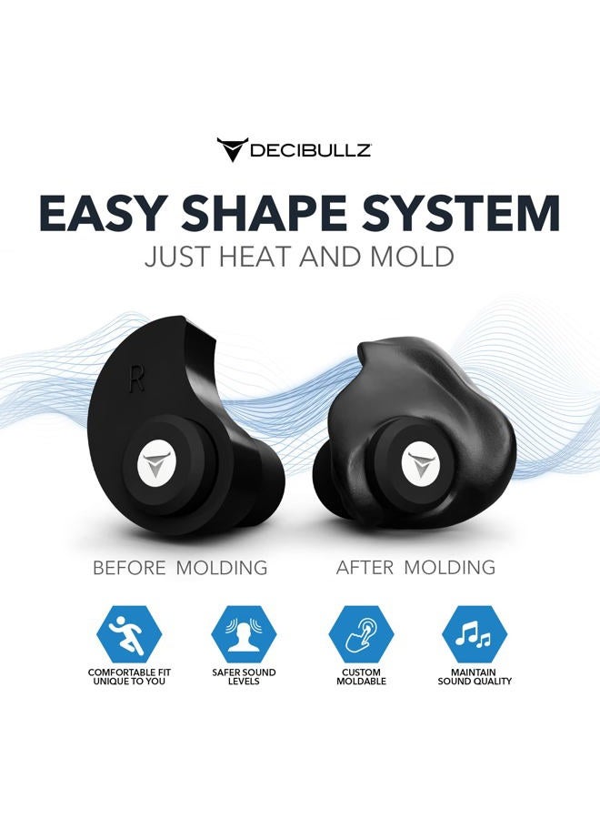 Decibullz – Custom Moulded High-Fidelity (Hi-Fi) Earplug Filters for Concerts and Events (Black) - Image 5