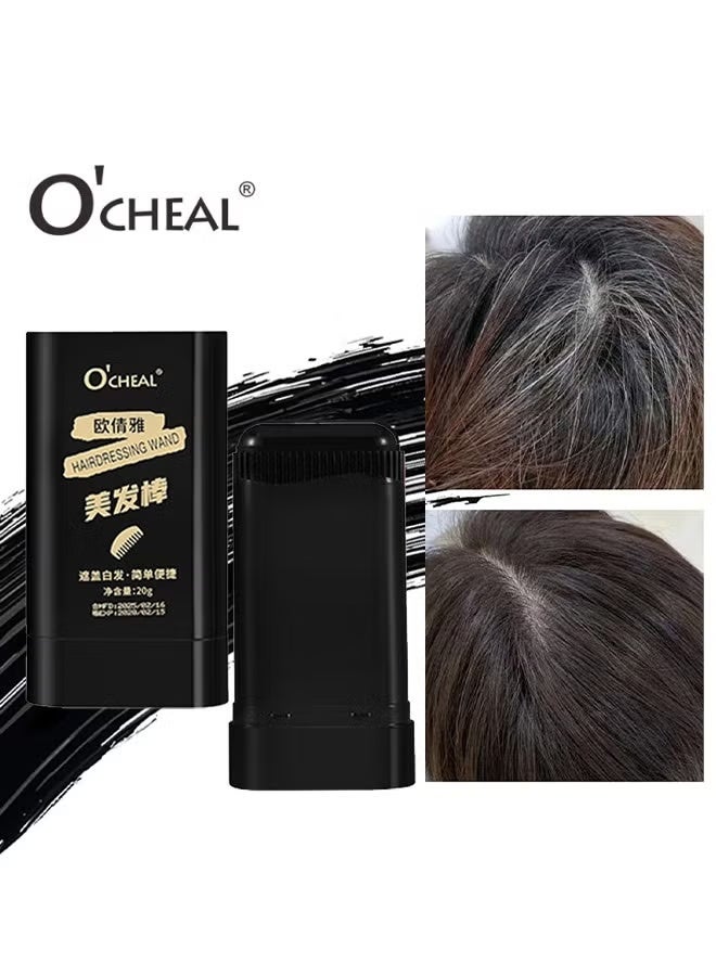 OCHEAL Cover Grey Hair,Safe and Convenient Comb Hair Dye, Upgraded Waterproof and Sweat-proof Hair Dye Comb, Southeasty Hairdressing Wand, 2-in-1 Natural Plant Hair Dye, Covering Gray Hair, Quick Touch-Ups -#01 Black (20g) - Image 1
