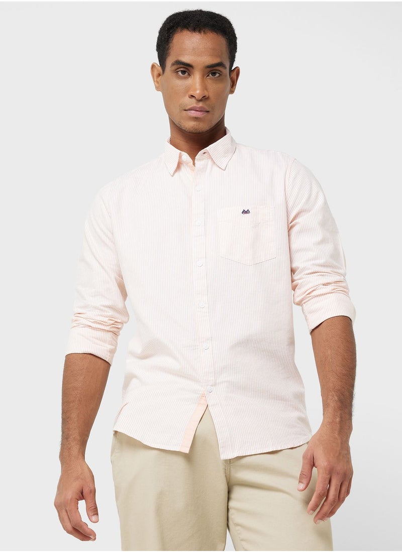 Thomas Scott - Thomas Scott Men Orange Smart Slim Fit Opaque Casual Shirt - Image 1