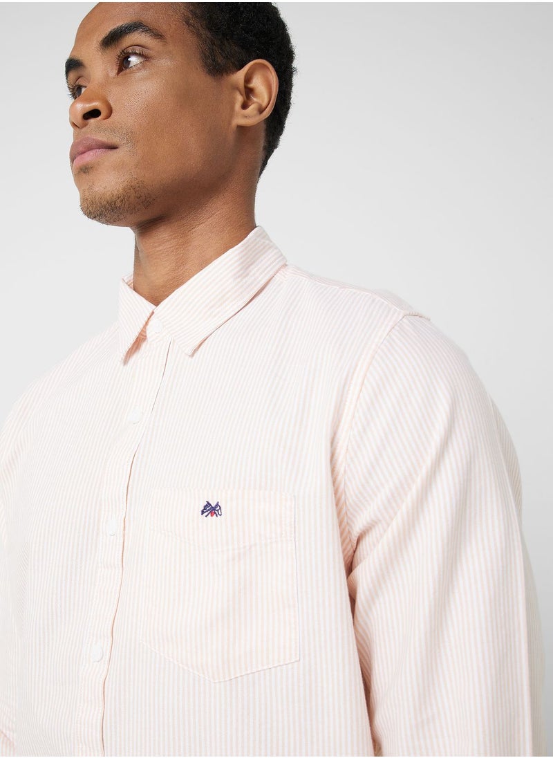 Thomas Scott - Thomas Scott Men Orange Smart Slim Fit Opaque Casual Shirt - Image 1