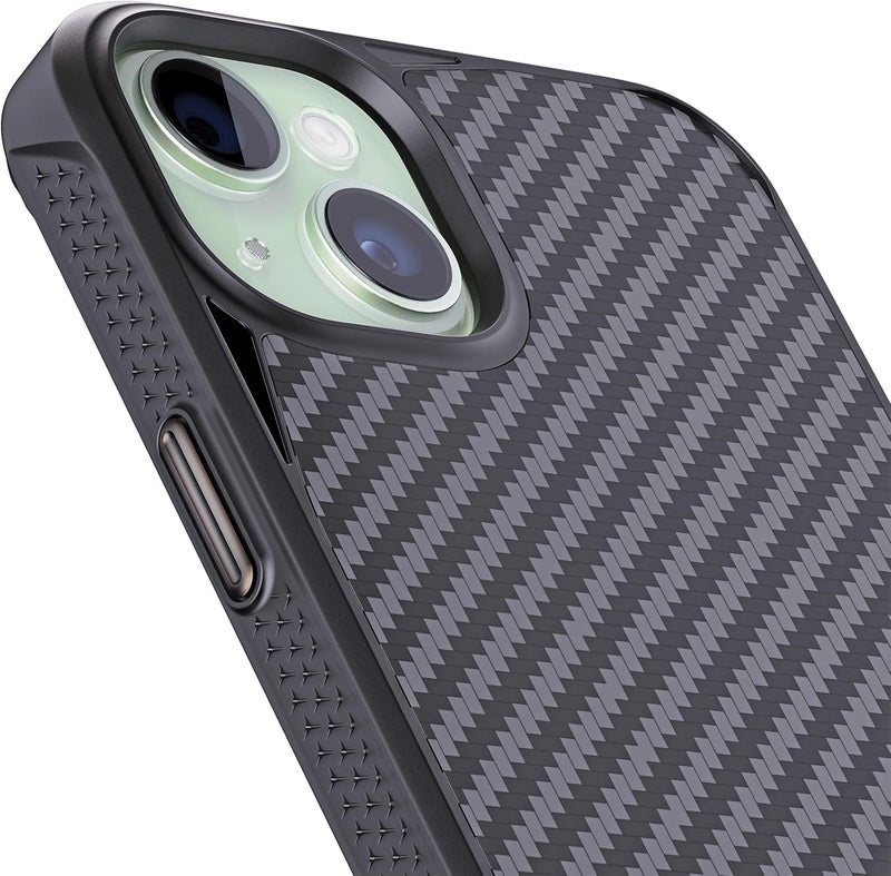 Rebel Case for iPhone 15 Plus [Gen-5 Aramid Fiber] Strong MagSafe Compatible, Grippy Sides, Shockproof Corners, CNC Metal Buttons, Upgraded Protective Design, 6.7 Inch Phone 2023 (Black) - Image 2